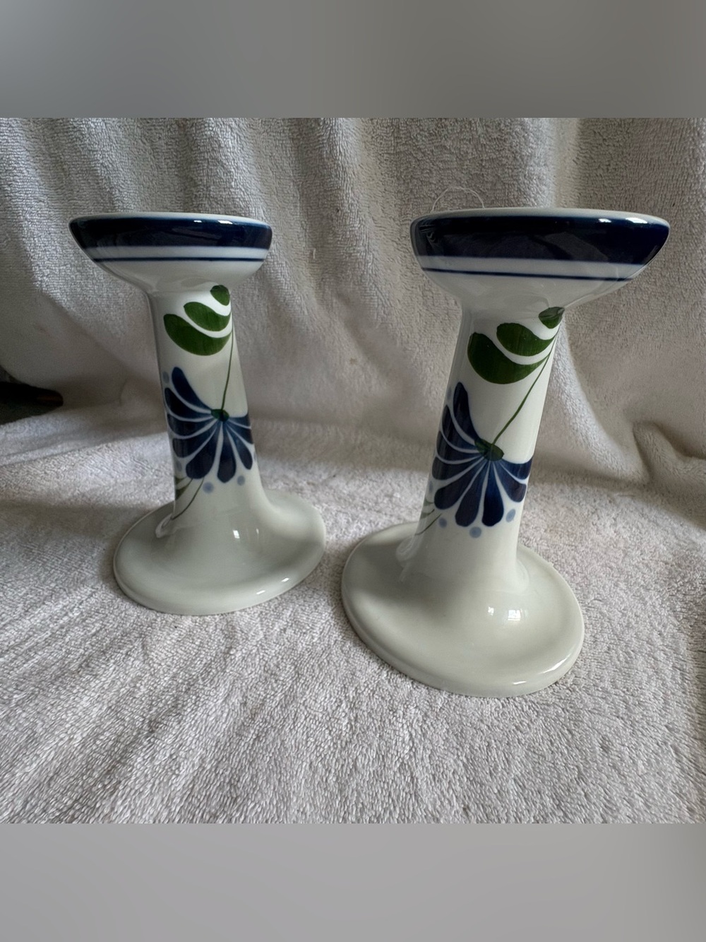 Dansk Sage Song Pattern Vintage Set Of Candlestick Holders
